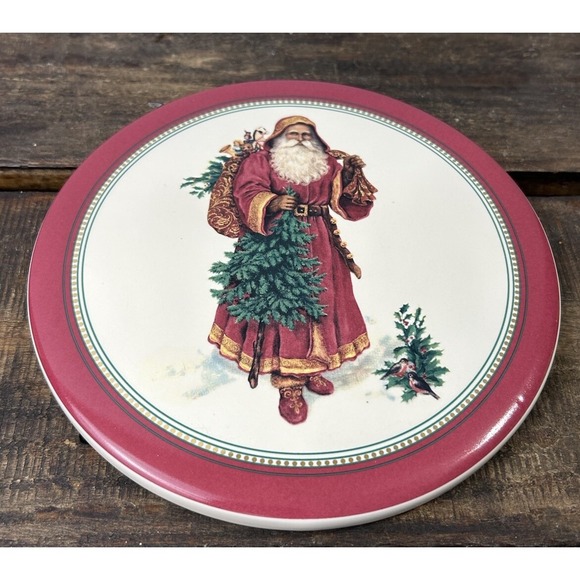 Trivet Hallmark Santa Father Christmas Old Saint Nick Ceramic Decor Display 7" - Picture 4 of 14